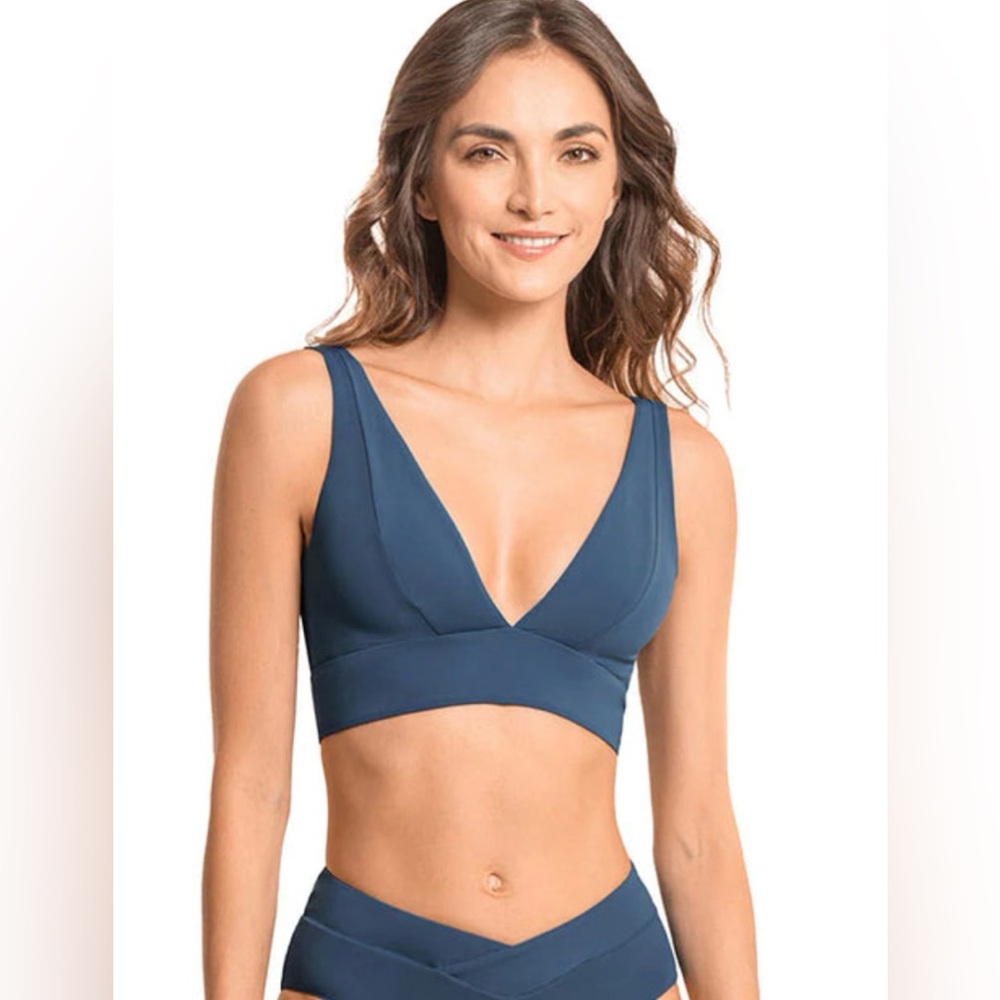 Maaji Bluejay Paradise Long Line Triangle Top - Sz Small - Picture 2 of 6